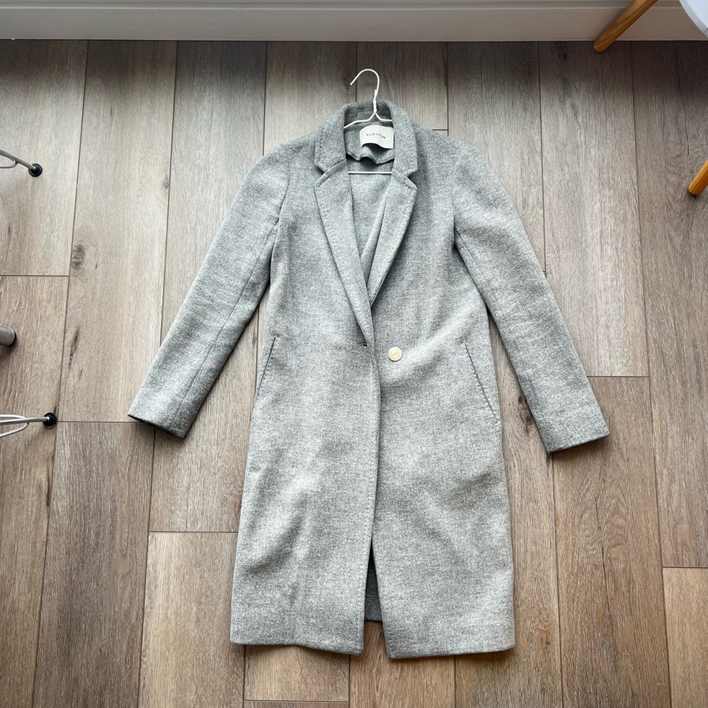 Aritzia Babaton Stedman Coat in Light Grey